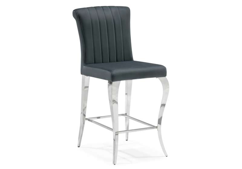 Барный стул Joan dark grey / steel (47x64x106). 