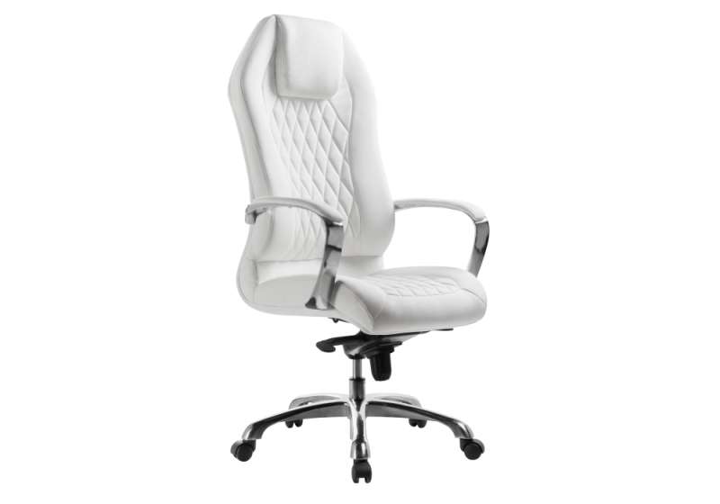 Компьютерное кресло Damian white / satin chrome (65x67x125). 