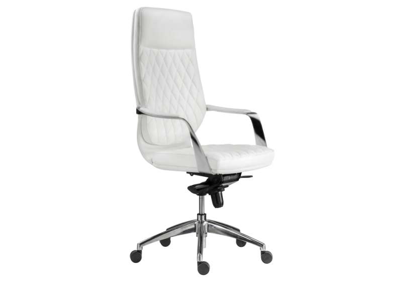 Компьютерное кресло Isida white / satin chrome (65x59x123). 