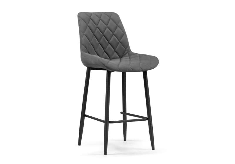 Барный стул Баодин К Б/К темно-серый / черный (50x56x101). 