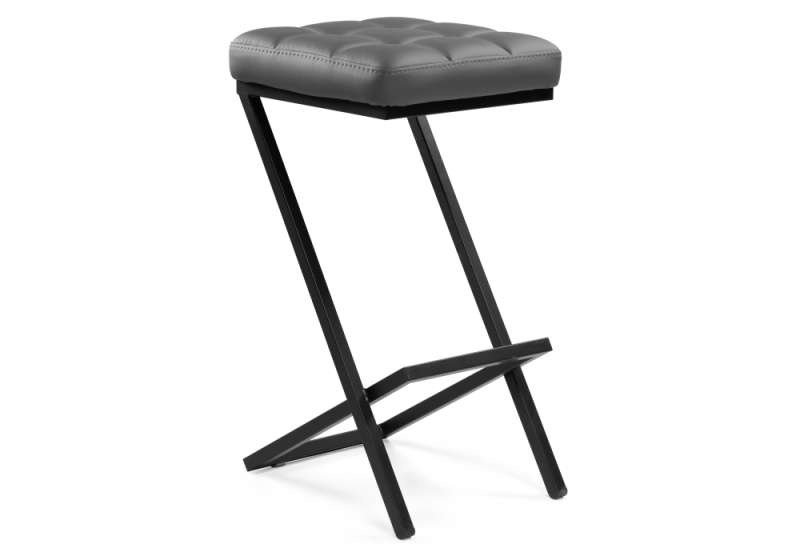 Барный стул Амаури темно-серый / черный матовый (35x36x64). 