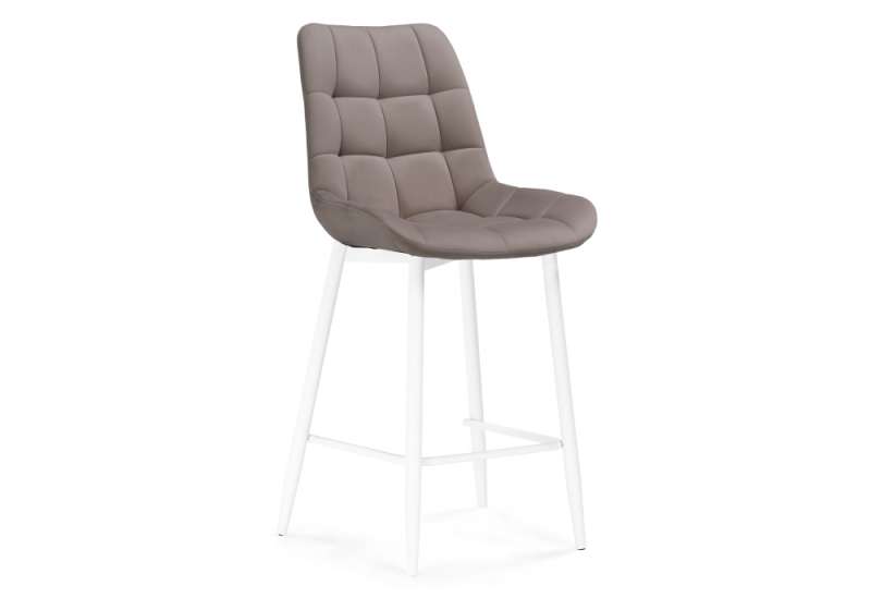 Барный стул Алст велюр латте / белый (50x58x99). 