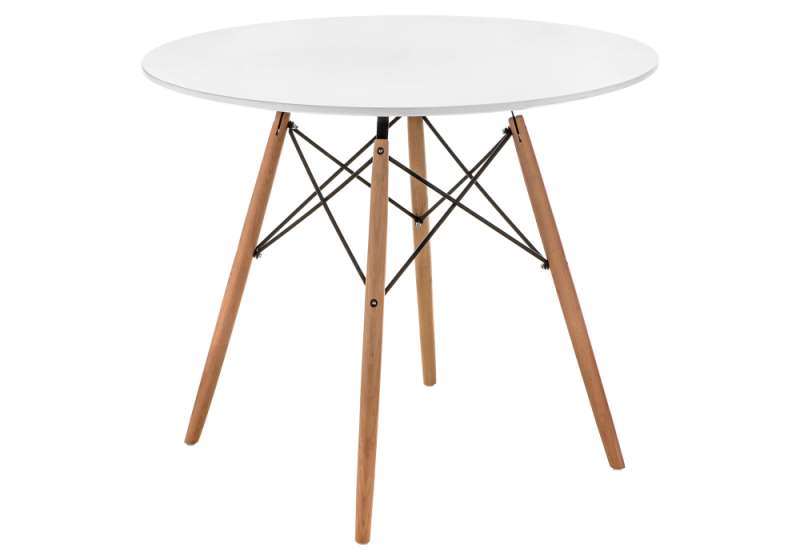 Стол деревянный Table 80 white / wood (80x72). 