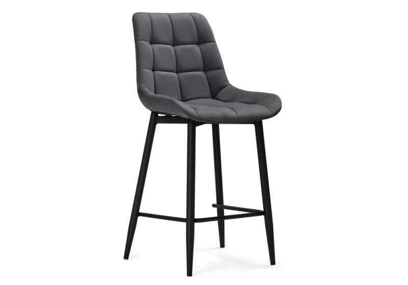 Барный стул Алст темно-серый / черный (50x56x100). 