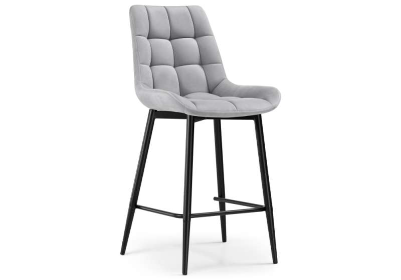 Барный стул Алст светло-серый / черный (50x58x99). 