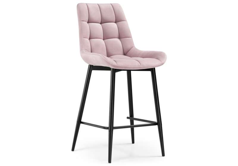 Барный стул Алст розовый / черный (50x56x100). 