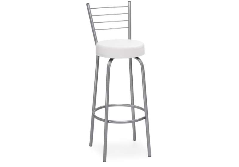 Барный стул Kuroda белый полимер / светлый мусс (34,5x46x103). 
