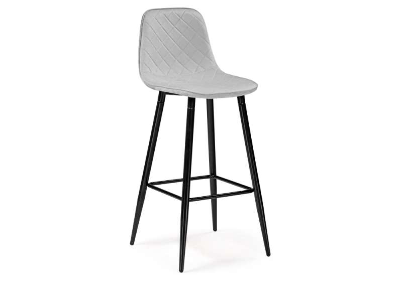 Барный стул Capri light gray / black (43,5x49x108). 