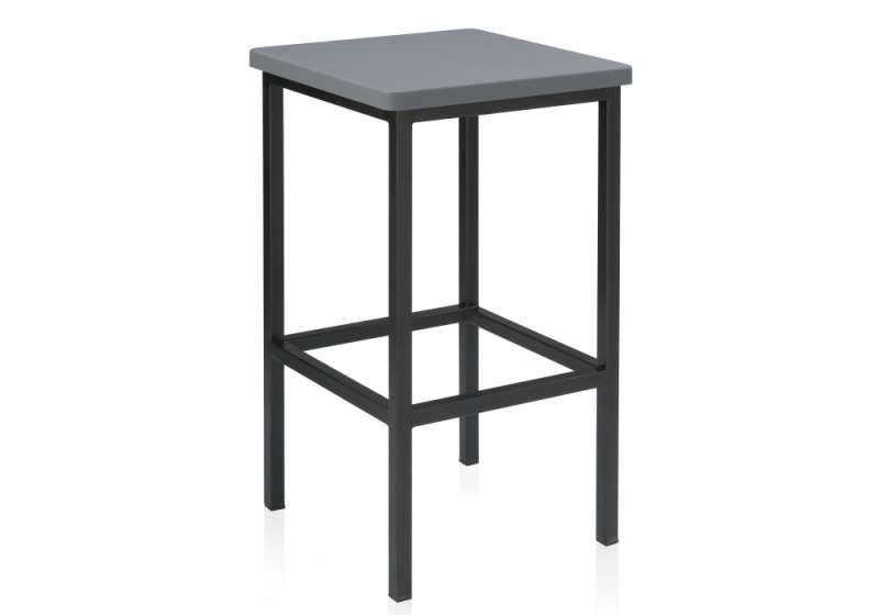 Барный стул Лофт темно-серый / черный матовый (34x34x61). 