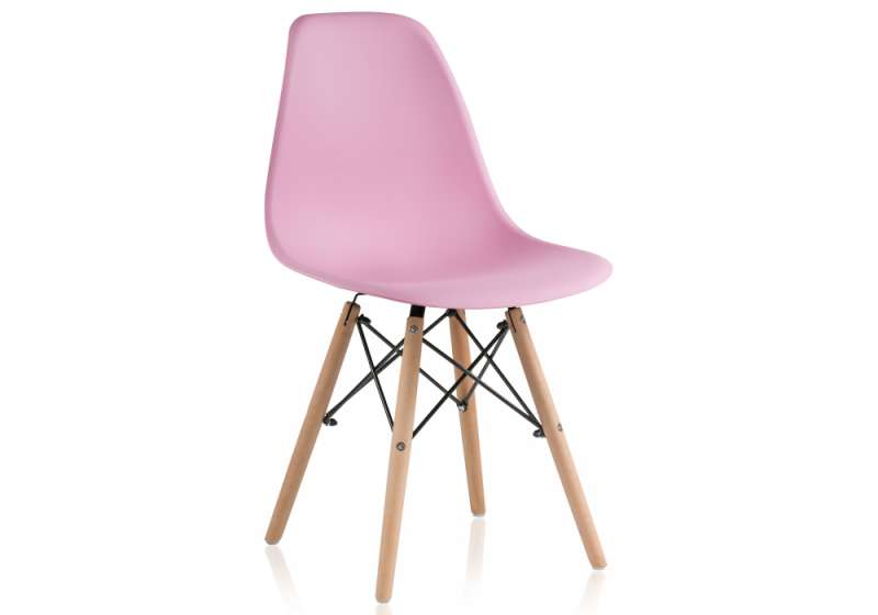 Пластиковый стул Eames PC-015 light pink (46x52x83). 