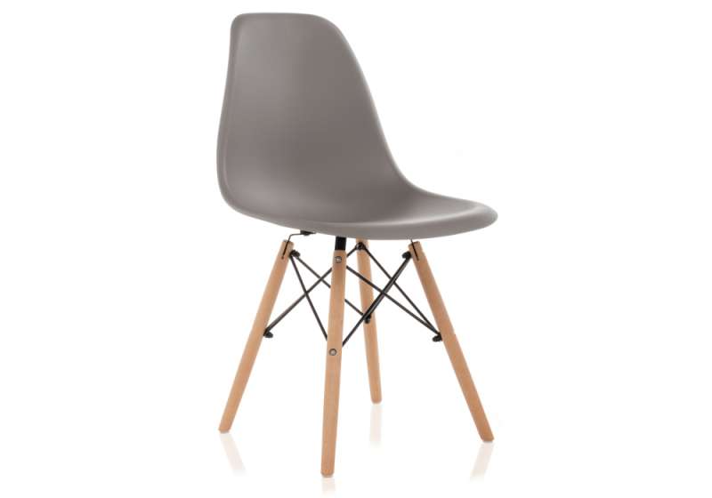 Пластиковый стул Eames PC-015 серый (46x49x83). 