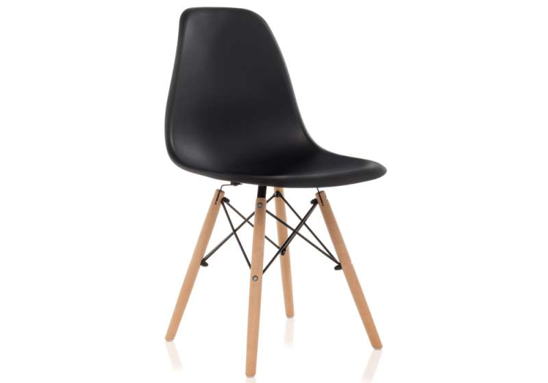 Пластиковый стул Eames PC-015 черный (46x49x83). 
