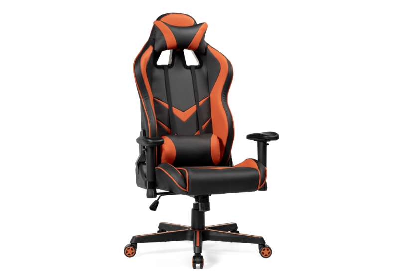 Компьютерное кресло Racer черное / оранжевое (70x57x120). 
