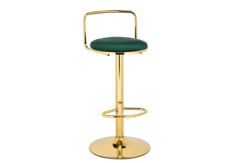 Барный стул Lusia green / gold (38x40x84). 