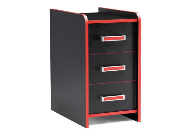 Компьютерный стол Ханна черная / красная (33x50x60). 