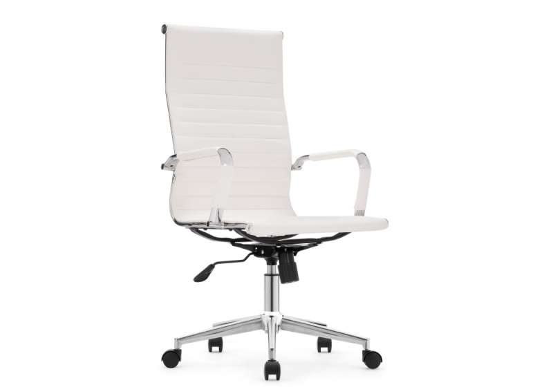 Компьютерное кресло Reus pu white / chrome (55x67x107). 