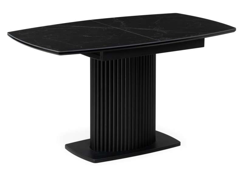 Керамический стол Фестер 140(180)х80х76 черный мрамор / черный (80x76). 
