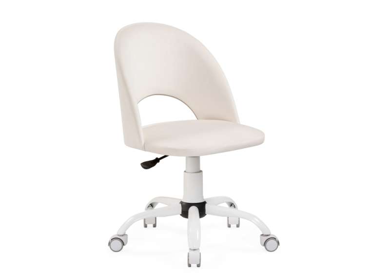 Офисное кресло Ирре молочное / белое (56x60x87). 