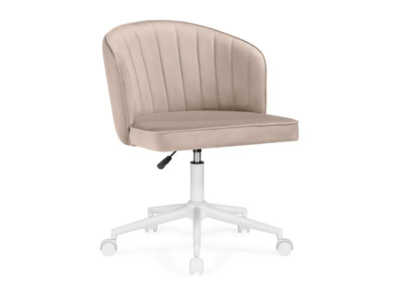 Офисное кресло Дэни бежевый / белый (62x62x80). 