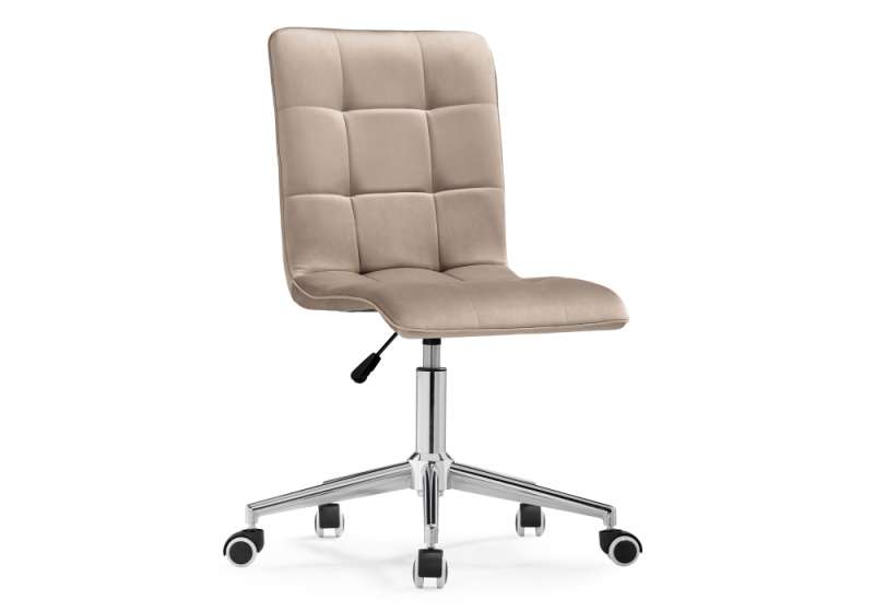 Офисное кресло Квадро бежевое / хром (42x57x86). 