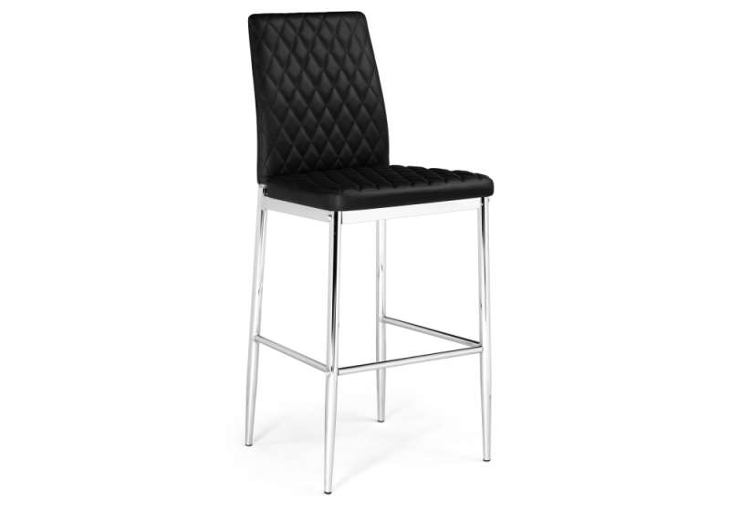 Барный стул Teon black / chrome (41x50x100). 