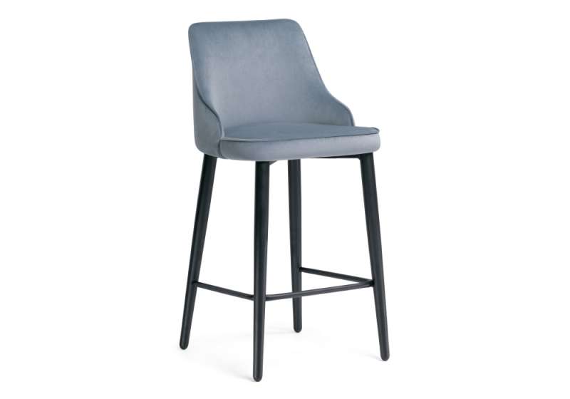Барный стул Атани серо-синий / черный (48x44x97). 