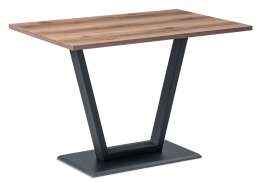 Стол деревянный Мичиган Лофт 110х70х74 25 мм дуб делано темный / черный матовый (70x74)