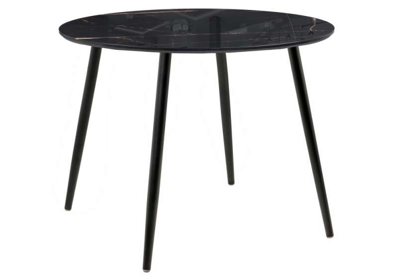 Стол стеклянный Стеклянный стол Анселм обсидиан / черный (100x76). 