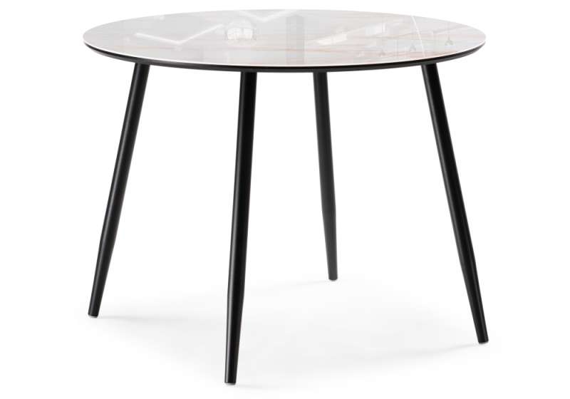 Стол стеклянный Анселм леонардо / черный (100x76). 