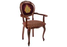 Стул деревянный Кресло Adriano 2 вишня / патина (56x55x96)