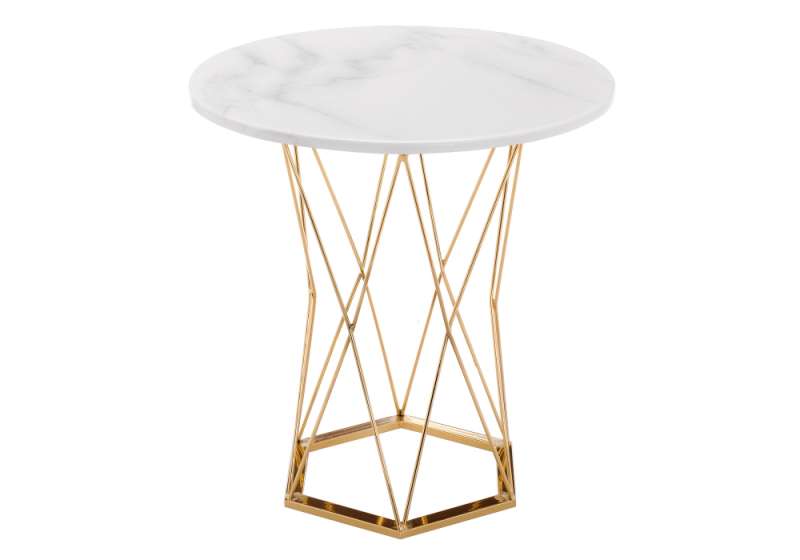 Стол деревянный Melan white / gold (60x70). 
