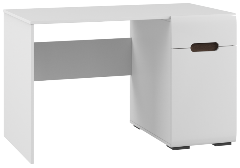 Компьютерный стол Амбра белый глянец / белый эггер (50x80). 