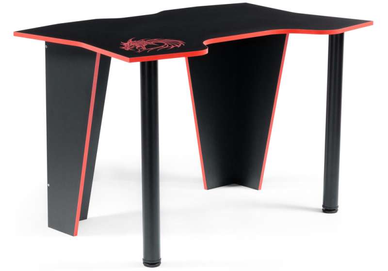 Компьютерный стол Алид черный / красный (77x73,5). 