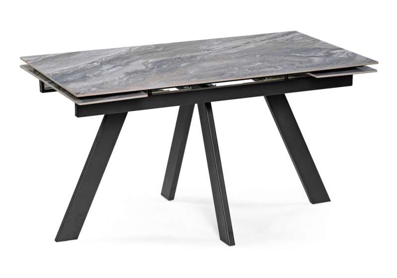 Керамический стол Невис 140(200)х80х76 оробико / черный (80x76). 