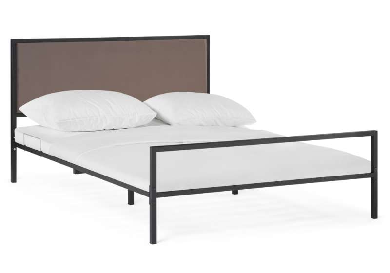 Кровать Эгерт 160х200 черный / dark brown (160x206x100). 