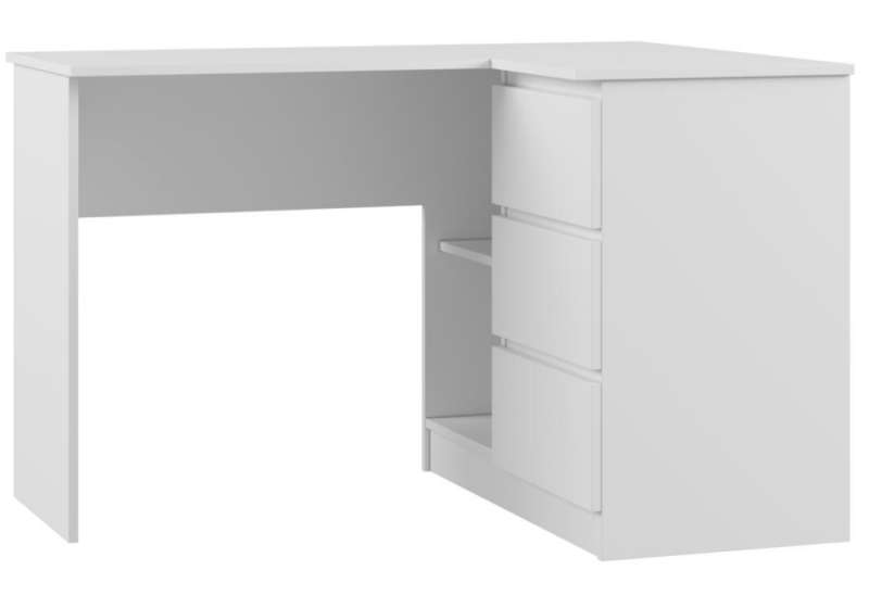 Компьютерный стол Мадера 1244 лдсп белый (85x77). 